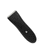 Black cordless electric hair trimmer with stainless steel blades and ergonomic handle for precise grooming.
