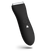 Black cordless electric hair trimmer with power button and LED indicators for grooming and beard styling.