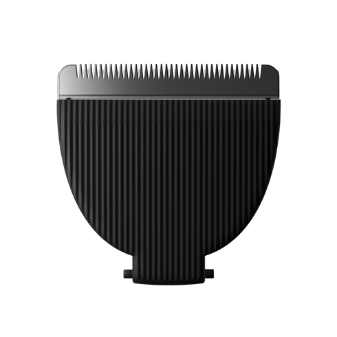Black precision clipper blade attachment with fine teeth for hair trimmers and grooming tools