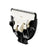 Cordless electric clipper replacement blade with stainless steel cutting edges and black plastic housing for hair trimming.