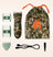 Camouflage electric hair trimmer set with adjustable combs, USB charging cable, and storage pouch for men’s grooming.