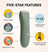 Green rechargeable hair clipper with ceramic blade, no-nick guard, 2 guide combs, waterproof tech, 90-minute trim time