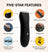 Black cordless hair trimmer with ceramic blade, waterproof tech, no-nick guard, travel lock, 2 guide combs, and 90-minute rechargeable battery.