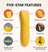 Yellow cordless hair clipper with ceramic blade, waterproof tech, no-nick guard, travel lock, 2 guide combs, and 90-minute rechargeable trim time.