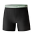 Black boxer briefs with a light gray waistband featuring the Meridian brand name.