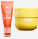 Orange tube of Neutrogena Hydro Boost Gel Cream and yellow jar of Neutrogena Hydro Boost Gel Cream Moisturizer on white background