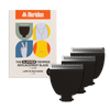 Meridian Slimmer trimmer replacement blades pack with illustrated grooming areas for body and bikini hair trimming.