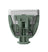 Hair clipper replacement blade with stainless steel teeth, green plastic base, and metal springs, grooming tool accessory.