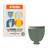 Meridian slimmer trimmer replacement blade in sage color with packaging showing body grooming areas and hand gesture icons.