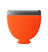 Orange hair clipper blade attachment with sharp metal teeth, suitable for precise grooming and trimming.