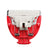 Red and white hair clipper head on a white background