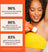 Smiling woman in yellow top holding exfoliating scrub; 96% felt skin smoother, 86% prepped skin, 83% saw fewer bumps and ingrown hairs.