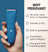 Hand holding blue waterproof electric trimmer with built-in guidelight and quick charging, no nicks or razor burn.