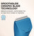 Blue electric trimmer with SmoothGlide ceramic blade technology for comfortable, razor burn-free grooming.