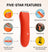 Orange cordless hair trimmer with ceramic blade, no-nick guard, waterproof design, travel lock, 2 guide combs, and 90-minute rechargeable battery.