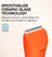 Orange electric trimmer featuring SmoothGlide ceramic blade technology for comfortable, smooth grooming without razor burn or ingrowns.