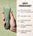Hand holding green waterproof electric trimmer with features: no nicks, use wet or dry, cuts thick hair, adjustable length, 3-year warranty.