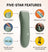 Green cordless hair trimmer with ceramic blade, waterproof tech, no-nick guard, travel lock, 2 guide combs, and 90-minute rechargeable battery.
