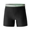 Black boxer briefs with a light gray waistband featuring the Meridian brand name.